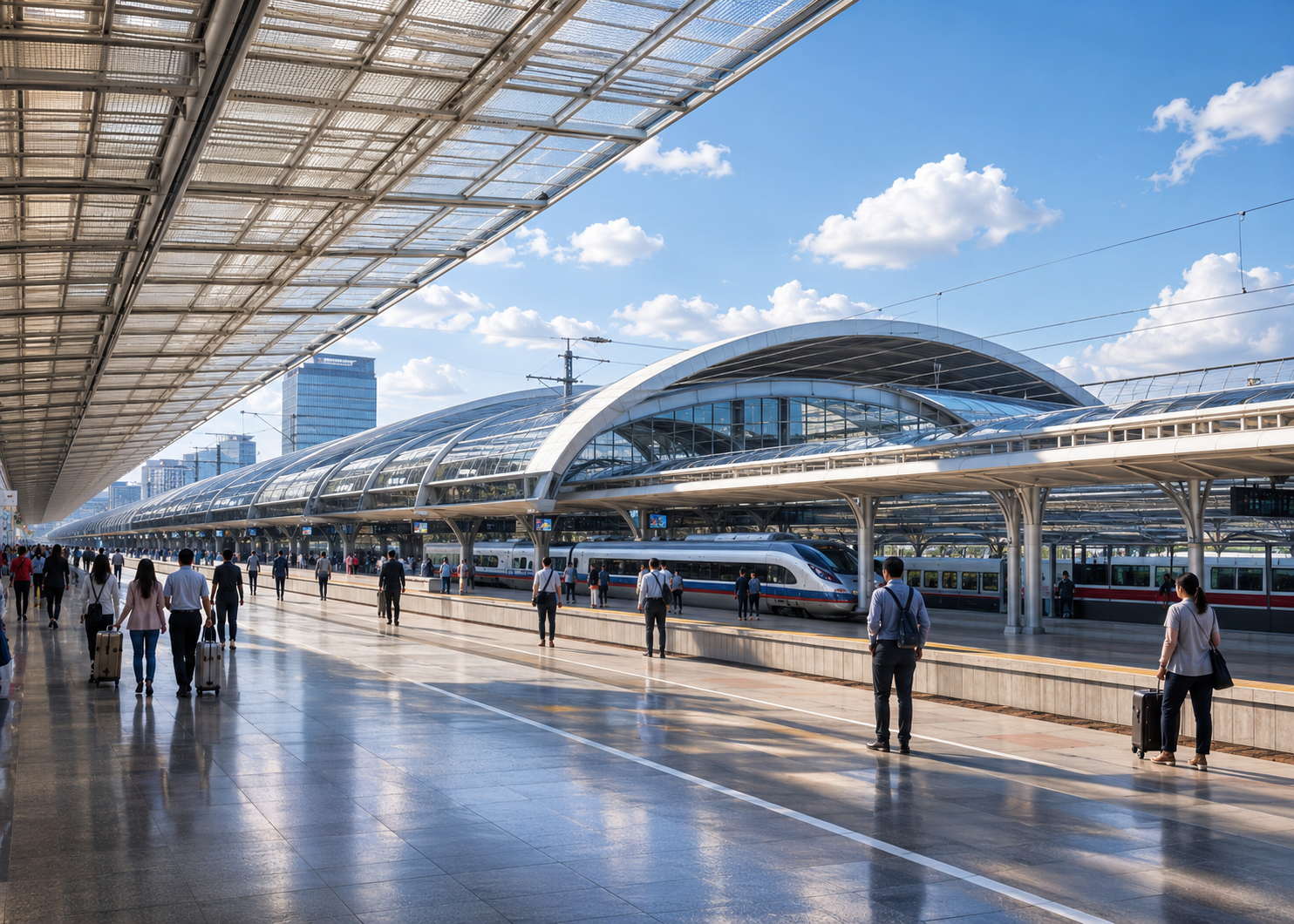 A concept-ready intermodal transport hub under the rail and transit facility asset type, visualized to explain engineering scale, movement, operations, connectivity and public benefit. ArchVant can visualize the project from early vision through investor, approval, launch and stakeholder presentation stages.